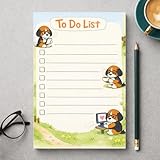 Beagle Sticky Notes Gifts,50 Sheets 4x6 Inch Pet-Themed Notepad, Beagle Lover Gift Dog Mom Dad Stationery Stuff Decor, Birthday Gifts for Men, Women, Office Coworker, Friend