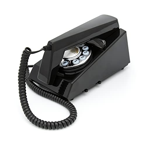 GPO Trim Phone, Push Button Retro Landline Corded Telephone, Authentic Bell Ring for Home, Hotels-(Black) - Image 2