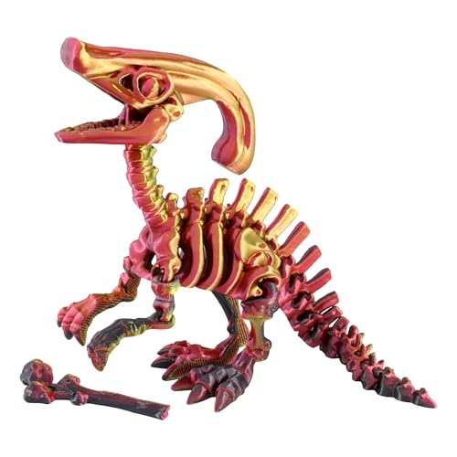 Squelette parasaurolophus 3D articulé - Figurine dinosaure préhistorique de bureau
