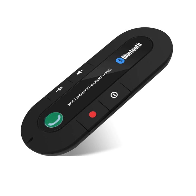 Manos libres para coche Bluetooth v4.1 + EDR retrovisor con altavoz HD y control por voz Siri/Android/Google