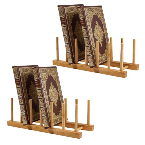 DICOSMETIC Bamboo Schreibtisch Aktenorganizer 6 Fach Vertikaler Aktenhalter Bamboo Briefsortierer Holz Desktop Papierorganizer für Zuhause Büro Schule 30.1x11.5x10.6cm