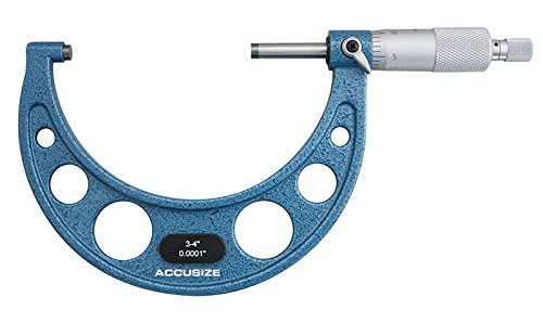 Accusize Industrial Tools 6 Pc 0-6'' Ultra-Precision Outside Micrometer Set Plus A 2-6'' Dial Bore Gauge Set, 0906-1006 #TOP4