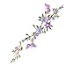 Zadaro Butterfly Flowers floral bouquet boho Iron-On Embroidered Patches Applique Motif Garment Sewing Craft Decor (4#)