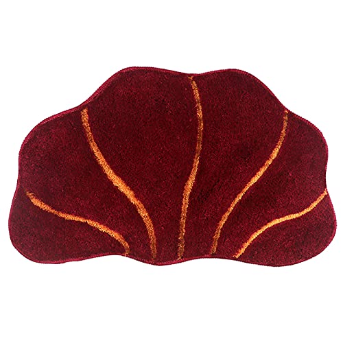 Tapis De Bain Coquillage Cramoisi Tapis Salle De Bain Moelleux Microfibre Tapis De Douche Absorbant Tapis De Salle De Bain Lavable Machine Tapis Bain Antidérapant Epais Paillasson Interieur 40x60cm Cover