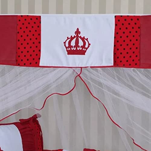 Kit Berço Unissex Imperial Vermelho Pingo de Gente 9 Peças
