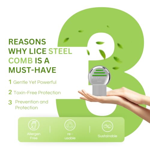 Image of Tea Tree Natural Anti Lice and Nits Shampoo 100 ml with Steel Lice and Nit's Removal Comb, Spiral Micro-Grooved Teeth for Kids | women | men