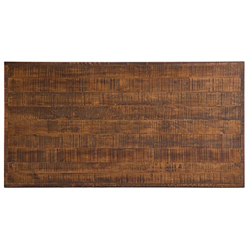 Olee Sleep 46‘’ Cocktail Wood Coffee Table with Natural Wood Top & Dura Metal Legs/Basic Item at Home, Rustic Brown, 18TB01S - Image 6