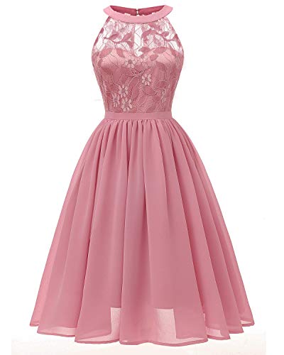 JHDESSLY Vestido feminino vintage frente única de chiffon sexy rendado sexy vestido de festa vestido