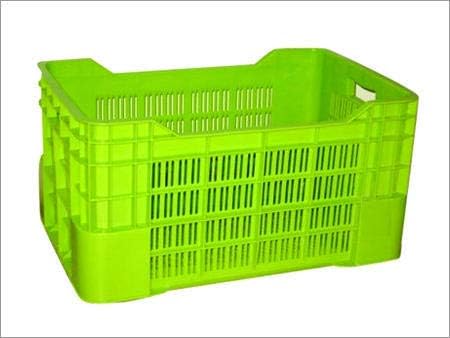 A.SHARIF Plastic Crate Multipurpose Vegetable, Fruit Crate, Storage & Organizer for Home, Strong & Durable (542 x 360 x 300 mm, Green)