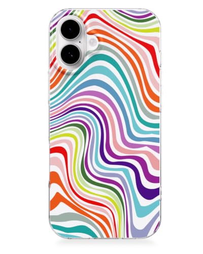 Feams for iPhone 16 Plus Case [Compatible with Magsafe] Slim Shockproof Protective TPU Phone Cover for iPhone 16 Plus 6.7" Women Girls, Wavy Swirl