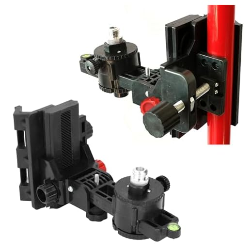 Adaptador de Nível de Suporte de Ajuste Fino, Suporte Ajustável de 360 ° Base Giratória Em Forma de L Com Clipe Montado No Teto de Parede, Adaptador Telescópico de Pólo de