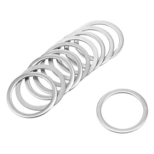 Rondelle plate anti-corrosion en acier inox 16mm x 20mm x 0,8mm uxcell