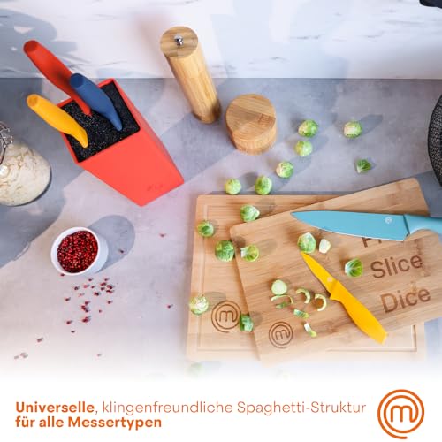MasterChef Messerblock mit Messer, Messerset mit Block, 6-teilig, Farbig – Ansicht 4