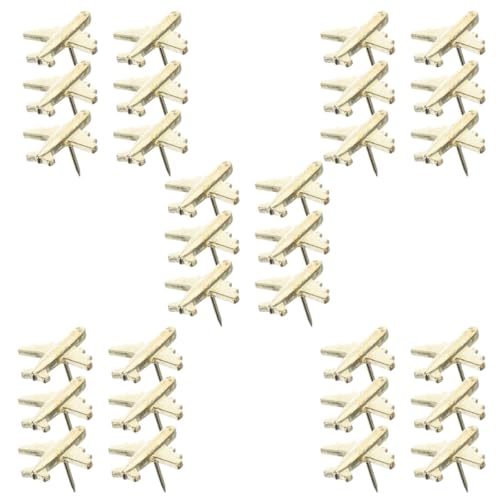 Artibetter 30 Punaises d'avion en Métal Décoratives pour Tableau Liège Photo Murale, 30 Pièces, Marquage Précis, Emballées en Boîte pour Bureau et Maison
