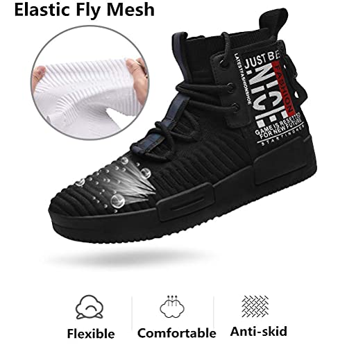 Xidiso Men’s High Top Fashion Sneaker Casual Slip On Walking Shoes For Men #TOP1