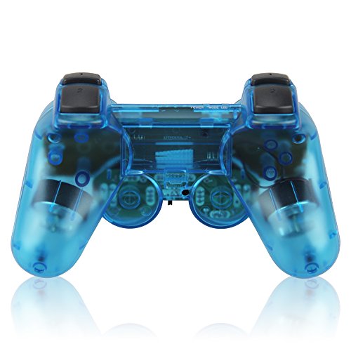2pcs Pack PS2 Wireless Controller, Double Vibration Gamepad Remote for Sony PS2 PlayStation 2