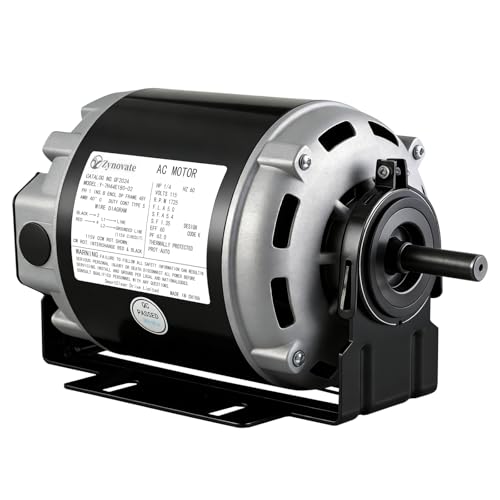 GF2024 Fan & Blower Motor 1/4 HP 115V 1725 RPM 48 Frame Belt Drive Motor Compatible with AO Smith/Century: GF2024, RB2024, Packard 45014, Emerson 8000, GE BF4701, USMotor: EM-2889, Marathon: B303,B206
