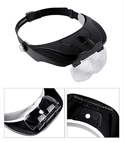 Loupe serre-tête de lecture et travail manuel avec lampe LED frontale