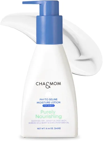 CHA&MOM Korean Baby Skincare - Hypoallergenic, Plant Based, and Natural Phyto Seline Moisture Lotion, 8.46oz
