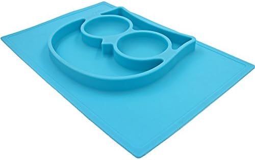 Silicone Feeding Mat for Kids, Switol One Piece Non Slip Placemat and Bowl Fit most Highchair Trays