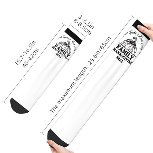 Family Thanksgiving 2023 Unisex Cushion Crew Sock Soft Casual Mid-Calf Socks4