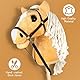 kudmwcc Hobby Horse, Steckenpferd mit Trense, Stockpferd für Kinder mit Holzstock & Mähne, im Freien Hobby Horse für Kinder, Gelb