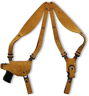 Premium Suede Leather Shoulder Holster with Single Magazine Carrier Fits Springfield XDS 9/40/45 3.3''BBL, Right Hand Draw, Natural Color #1419#