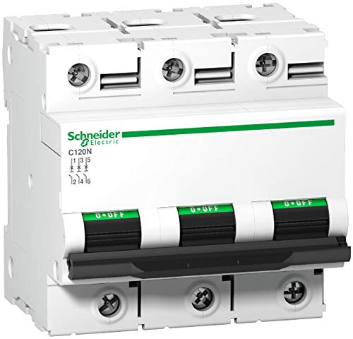 Preisvergleich Produktbild Schneider A9N18387 Leitungsschutzschalter C120N, 3P, 80A, D Charakteristik