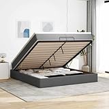 WITREE Canapé Abatible 200x200 cm con Colchón Cama Canape con Almacenaje Hidráulico Cama Canape Estructura de Cama con Almacenamiento Debajo de la Cama-Gris oscuro-200 x 200 cm