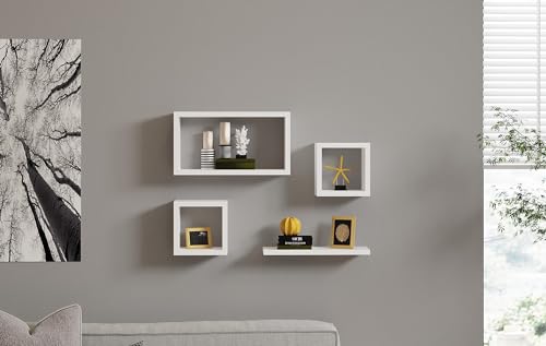 Modisches Wandregal Woody | 100{8ab1fe85afdfe0c5044cfc7120b38a309fb5f8387e7faed125f665c28735f66f} MELAMINE | 18mm Dicke | Weiß Modisches Wandregal Woody | 100{8ab1fe85afdfe0c5044cfc7120b38a309fb5f8387e7faed125f665c28735f66f} MELAMINE | 18mm Dicke | Weiß