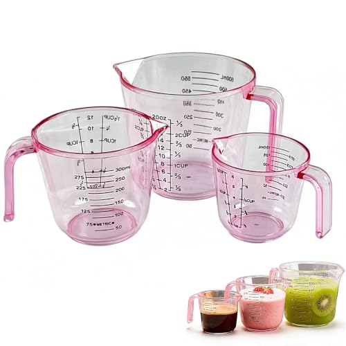 Set de Vasos Medidores Rosados 3 piezas 150ml-600ml miniatura 1