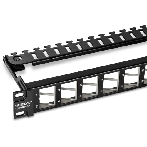 Panneau de connexion 24 ports keystone Cat6A pour rack 19 pouces