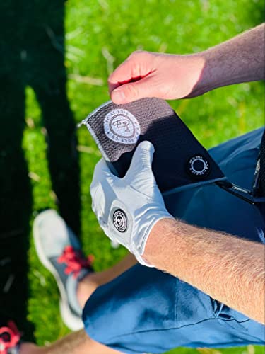 Tag Golf Co Small Magnetic Golf Towel -Stick It To Your Club Or Putter - Microfiber Golf Towel - Perfect Size For Pocket- 6 X 6 - Golf Ball Cleaner -Portable-Sidekick Series Black #TOP7