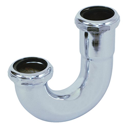 Eastman 1-1/4 Inch Heavy Duty J Bend with Slip Joint Connection, 22 Gauge, Brass Plumbing Fitting, Chrome, 35127 by EZ-FLO - Used condition - US$7.68
