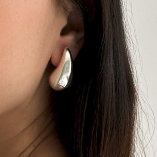 LOMISS BRINCO GOTA FOLHEADO A OURO 18K LISO (PLATINA, GRANDE)