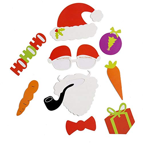 50 Pcs Diy Christmas Photo Booth Props, Party Photo Props, Christmas Decorations, Attached To The Stick, Mustache Props Party Shooting Props Creative Wedding Supplies #TOP3