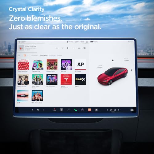 Spigen Glas.tR EZ Fit Anti Glare Tempered Glass Screen Protector for Tesla Model 3 Highland (2024/2025/2026), New Model Y (Juniper, 2025), 15.4 inch, 1 Pack, Matte, Anti Glare, Anti FingerPrint