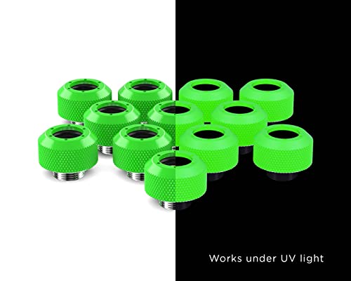 Primochill 1/2In. Rigid Revolversx Series Fitting - 12 Pack - Uv Green #TOP1
