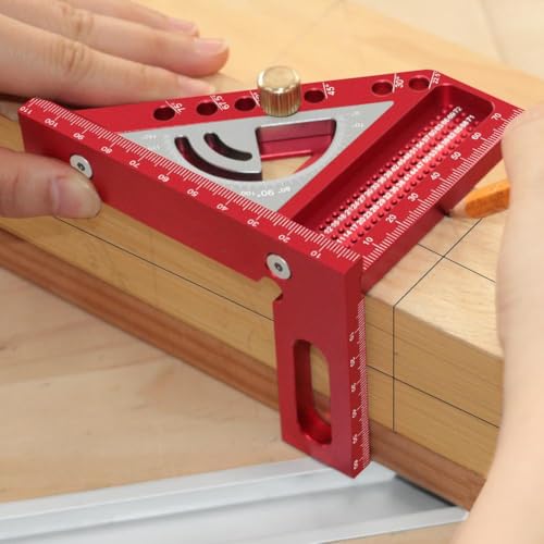 3D with 11 Drill Holes and Positioning Aid, Woodworking Square Protractor, Aluminum Alloy Miter Triangular Ruler, Multifunctional Woodworking Tools Set Square 5 3D with 11 Drill Holes and Positioning Aid, Woodworking Square Protractor, Aluminum Alloy Miter Triangular Ruler, Multifunctional Woodworking Tools Set Square - Image 5