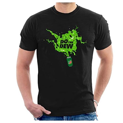 Mountain Dew Do The Dew Spilt Everywhere t-shirt för män, Svart, M