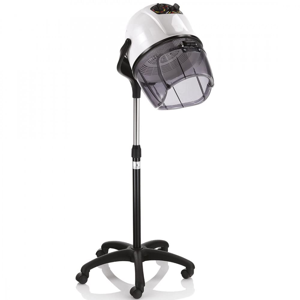 Casco Asciugacapelli Professionale 1200 Watt 3 Velocità Bianco