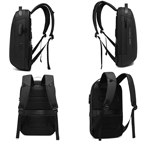 Image of THE CLOWNFISH Water Resistant Anti-Theft Unisex Travel Laptop Backpack with USB Charging and Password Number Lock