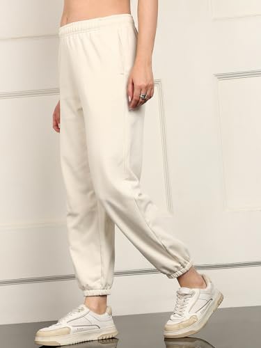 Image of Alan Jones Clothing Women's Comfort Fit Sweatpants | Heavy GSM Joggers with Side Pockets | Stylish Waist Design & Gathered Cuffs