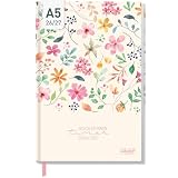 Schulstuff Schüler:innen-Timer 2026 2027 A5 - organisiert durchs neue Schuljahr - Flexocover Schülerkalender, Schülerplaner, Hausaufgabenheft 'Wild Blossoms'
