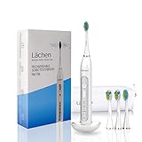 ❤ Sonic Technologle -- 9 Putzmodi (3 Modi & 3 Vibrationsstärken) , um Ihre individuellen Putzbedürfnisse zu erfüllen. Von 31.000 bis zu 48.000 Bürstenkopfbewegungen pro Minute, entfernt deutlich mehr Plaque als eine Handzahnbürste. 6 mm Schwingungsamplitude, entfernt effektiv die Rückstände in den Zahnzwischenräumen.