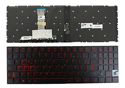 Clavier PC portable Lenovo Legion R720-15IKB Power4Laptops rétroéclairé noir de remplacement