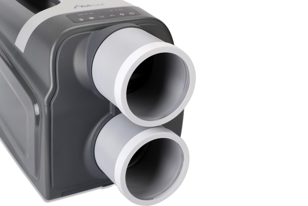 Yolco Mobile Klimaanlage 1000 W, 4-10 m², mit 2 Schläuchen | Mobiles Klimagerät, Monoblock Klimaanlage, 17-30 °C, 46/42 dB(A), 180/140 m³/h, Bluetooth 5.0, R290