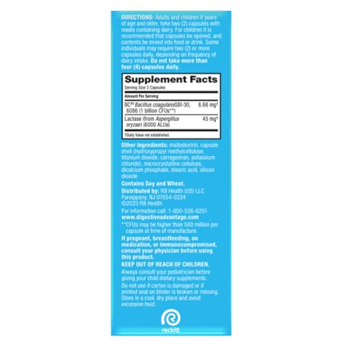 Image of Digestive Advantage Probiotics + Lactase Digestive Enzymes for Digestive Health, Daily Probiotics for Women Men Occasional Bloating, Lactose Breakdown, Immune Support, 96ct (Pack of 3)