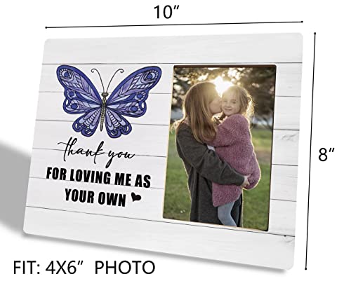 Grateful Gift Picture Plaque Décor, Thank You For Loving Me As Your Own, Picture Framed Gift Wood Plaque Sign, Gift For Mother-In-Law, Stepmother Gift, Photo Frame Gift To Express Love To Other Mom #TOP2