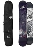 F2 Herren Freestyle Camber Snowboard BLACKDECK 2024 - 159 cm EXTRA Wide + Bag